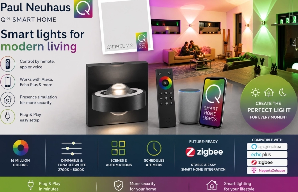 Paul Neuhaus Q® Smart Home – inteligentní lampy a žárovky pro moderní domov