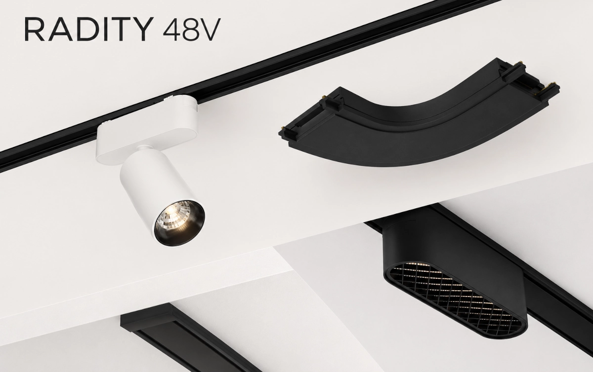 RADITY od Maytoni – moderní systém magnetického lištového osvětlení 48 V
