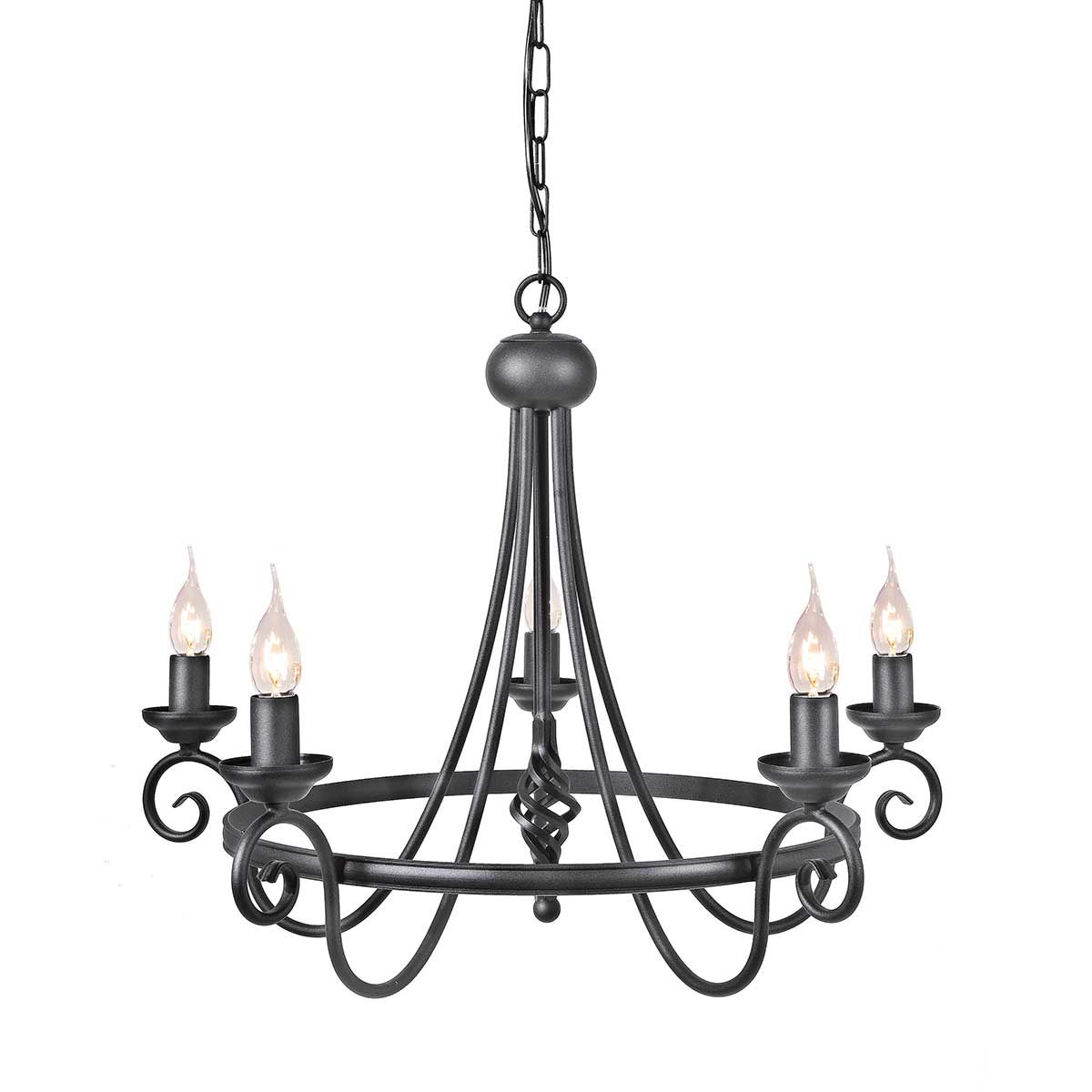 Elstead Lighting-HARLECH-HR5-BLACK-ELSHR5-BLACK