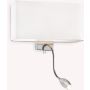 Ideal Lux HOTEL 035949 Nástěnná lampa 1x60W/E27+1x1,5W/LED ip20