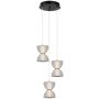 Italux Tica PND-83949-3-BK Závěsná lampa 1x22W/LED 3000K 950lm IP20