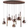 Italux Camino PND-24038-12B-COPP Závěsná lampa 12x60W/LED 3000K 2469lm IP20