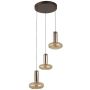 Italux Carote PND-24011-3-COPP Závěsná lampa 3x16W/LED 3000K 1002lm IP20