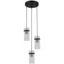 Italux Merto PND-40930-3A-BK Závěsná lampa 3x40W/E14 IP20