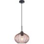 Italux Pansol PND-2940-1S-BK-CF Závěsná lampa 1x40W/E27 IP20
