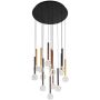 Italux Alinos PND-24019-14A-BK Závěsná lampa 14x58W/LED 3000K 4410lm IP20