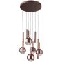 Italux Camino PND-24038-9A-COPP Závěsná lampa 9x54W/LED 3000K 2112lm IP20
