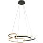 Italux Casar PND-24002-BK-GD Závěsná lampa 1x40W/LED 3000K/4000K/6000K 3400lm IP20