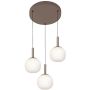 Italux Montes PND-02217-3-BRO Závěsná lampa 1x18W/LED 3000K/4000K/6000K 2200lm IP20