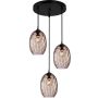Italux Novala PND-3031-3A-BK-CF Závěsná lampa 3x40W/E27 IP20