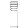 Norlys ALTA 293BC Stojací lampa 1x9W/E27 IP65