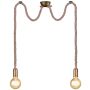 Trio ROPE 310100204 Závěsná lampa 2x60w/e27 ip20