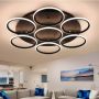 Altavola Design Ledowe okręgi LA078/CE_7_out_3k_black Stropní lampa 7x86W/LED 3000K 5160lm IP44