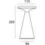 Maxlight FUNGHI T0064 Stolní lampa 1x1.6w/led 2700k 160lm ip44