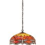 Endon DRAGONFLY FLAME 64081 Závěsná lampa 3x60W/E27 IP20