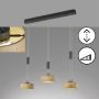 Fischer&Honsel SHINE-WOOD 61093 Závěsná lampa 3x9W/LED 2700K 2900 lm IP20