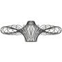 Endon CURL 79622 Lampa stínidlo 1x40W/E27 IP20