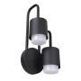 Italux SORANO C49-2/BK-9 Nástěnná lampa 2x6W/LED 1550LM IP44