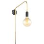 Italux MALENE MBM3386/1 BK+GD Nástěnná lampa 1x40W/E27