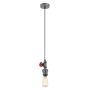 Italux FABLES MDM-2841/1 GR+BK Závěsná lampa 1x60W/E27