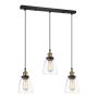 Italux FRANCIS MDM-2563/3 GD+CL Závěsná lampa 3x40W/E27