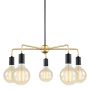 Italux MALENE MDM3386/5 BK+GD Lustr 5x40W/E27