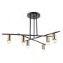Italux NORMANI MDM3658/6 BK+BRO Lustr 6x60W/E27