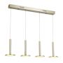 Italux OLIVER MD17033012-4B GOLD Závěsná lampa 1x60W/LED 2690LM