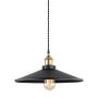 Italux VERDA MDM-3458/1L BK+GD Závěsná lampa 1x40W/E27