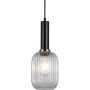 Italux ANTIOLA PND-5588-1M-BK+CL Závěsná lampa 1x40W/E27 IP20