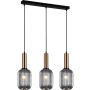 Italux ANTIOLA PND-5588-3M-BRO+SG Závěsná lampa 3x40W/E27 IP20