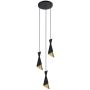 Italux MALIA PND-85949-3 BK+GD Závěsná lampa 3x40W/E27 IP20