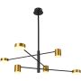 Italux REMDAL PND-16374-6 BK+GD Lustr 6x30W/LED 3000K 847LM IP20
