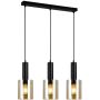Italux SARDO PND-5581-3-BK+AMB Závěsná lampa 3x40W/E27 IP20