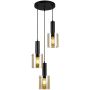 Italux SARDO PND-5581-3A-BK+AMB Závěsná lampa 3x40W/E27 IP20