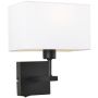 Italux NORTE WL-1122-1-A-BM-RC-WH Nástěnná lampa 1x60W/E27 IP20