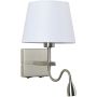 Italux NORTE WL-1122-2-BL-SN-RO-WH Nástěnná lampa 2x60W, 3W/E27, LED 3000K 350LM IP20