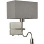 Italux NORTE WL-1122-2-BLSNRCG Nástěnná lampa 2x60W, 3W/E27, LED 3000K 350LM IP20
