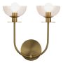 Elstead Lighting Sylvia ALM-SYLVIA-2WB-BG-CL Nástěnná lampa 2x40W/E14 IP20