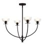 Elstead Lighting Sylvia ALM-SYLVIA4-BK-CL Lustr 4x40W/E14 IP20