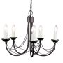 Elstead Lighting CARISBROOKE CB5-BLACK Lustr 5x60W/E14