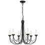 Elstead Lighting CARISBROOKE CB6-BLACK Lustr 6x60W/E14