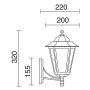 Novolux ELITE 6 096F-G05X1A-01 Nástěnná lampa 1x42W/E27 IP43