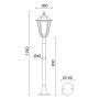 Novolux ELITE 6 096P-G05X1A-02 Stojací lampa 1x42W/E27 IP43
