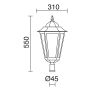 Novolux ELITE 6 096Q-G05X1A-02 Lampička na sloup 1x70W/E27 IP43