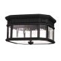 Feiss COTSWOLD LANE FE-COTSLN-F-BK Stropní lampa 2x60W/E27 IP44
