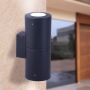 Fumagalli Franca FMG-FRANCA90-2LT-BLK Nástěnná lampa 2x6W/GU10 4000K-2700K 732lm IP55
