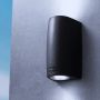 Fumagalli Marta FMG-MARTA90-2LT-BLK Nástěnná lampa 2x6W/GU10 4000K-2700K 732lm IP55