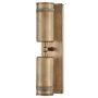 Hinkley Pratt HK-PRATT-2LT-SPOT-HB Nástěnná lampa 2x8W/GU10 3000K 560lm ip44