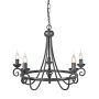Elstead Lighting HARLECH HR5-BLACK Lustr 5x60W/E14